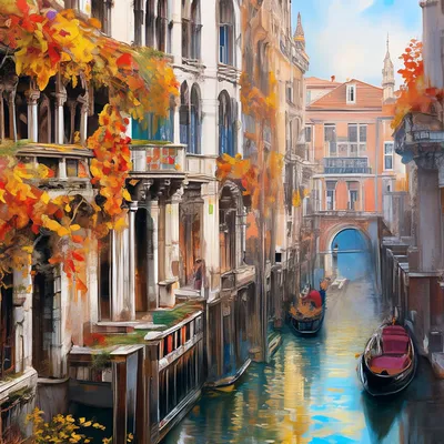 Купить картина по номерам ВанГогВоМне Венеция осенью, 40x50, цены на  Мегамаркет | Артикул: 600001084743