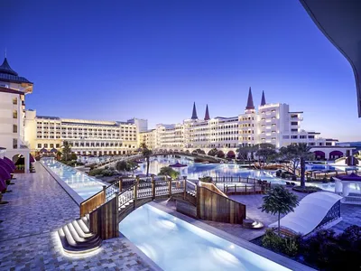 Venice style hotel with open air pool jacuzzi, Antalya, Turkey Stock Photo  - Alamy