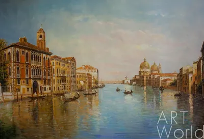Картинка Венеция Италия Водный канал Улица Лодки Причалы Здания