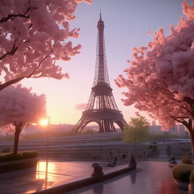 Романтический Париж Весной — стоковые фотографии и другие картинки Эйфелева  башня - Эйфелева башня, Розовый, Париж - Франция - iStock