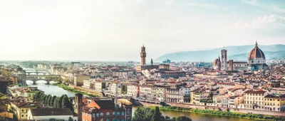 Вид Флоренции стоковое изображение. изображение насчитывающей италия -  134593001