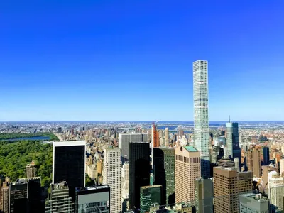 Вид Центр Нью Йорка Сша Жилые Офисные Здания стоковое фото ©frimufilms  548545498