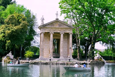 Сад Вилла Боргезе в Риме - онлайн-пазл