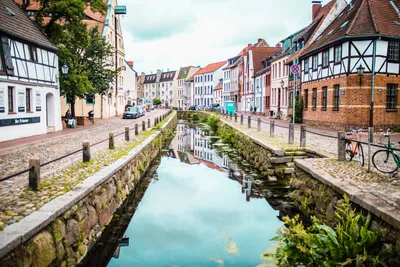 Street in Wismar, Germany Stock Photo - Alamy
