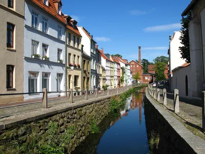 View of the St. Georgen Church in Wismar, Germany - SuperStock