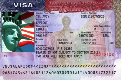 Виза в США | Образец визы в Америку, как выглядит виза в США в 2024 году