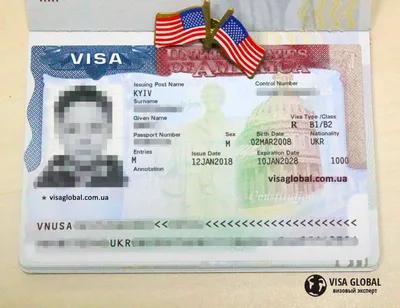 American Visa for Ukrainian Citizen with Empty Photo Area in Passport, Usa  Travel, Stock Image - Image of country, industry: 26287649