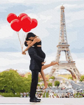 Картина по номерам, Влюбленные в Париже, 40х50см - купить с доставкой по  выгодным ценам в интернет-магазине OZON (243064381)