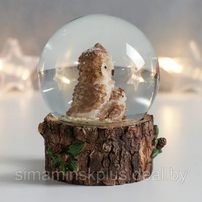 ROCKET Сувенир водяной шар \"Дед Мороз с ёлкой и снеговиком\"