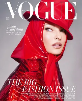 Линда Евангелиста на обложке сентябрьского британского Vogue — Wonderzine