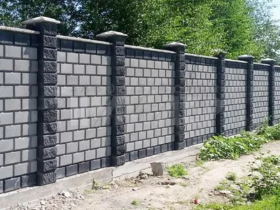 Серый забор из французского камня ФР-100 - купить в Москве, цена, фото,  отзывы, характеристики