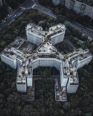 Ховринская заброшенная больница, Москва. | Пикабу