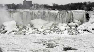 Ниагарский водопад частично замерз из-за морозов. Это очень красиво 😍 -  Афиша Daily
