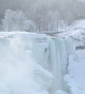 Замерзший ниагарский водопад фото фотографии