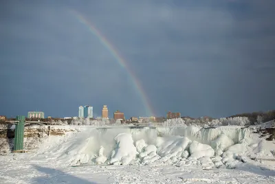 Ледяная радуга: Ниагарский водопад на границе США и Канады замерз | Новости  Гомеля