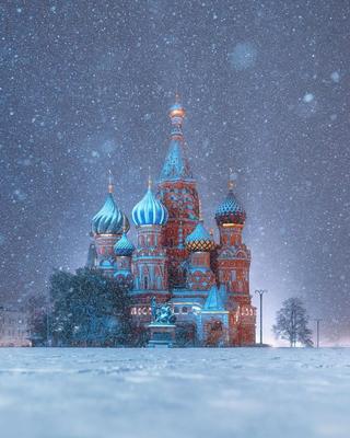 Заснеженная Москва | Пикабу