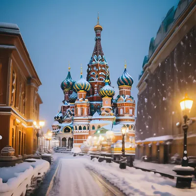 Снежная Москва | Пикабу