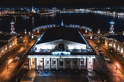Стрелка Васильевского острова и здание Биржы в Санкт-Петербурге