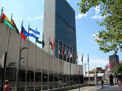 Здание штаб-квартиры ООН в Нью-Йорке. Фотограф Sergey Efimenko