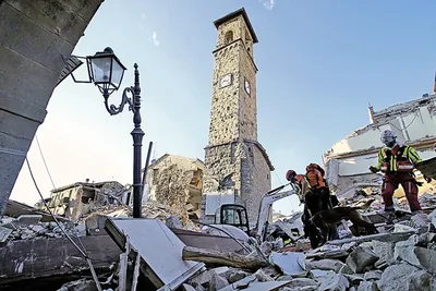 Землетрясение в Италии: до и после