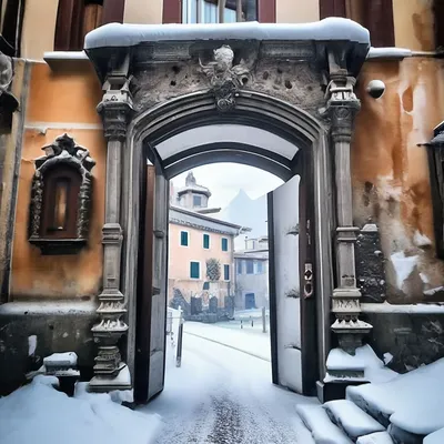 В первую свою поездку по Италии, мы попали под снегопад в … | Flickr