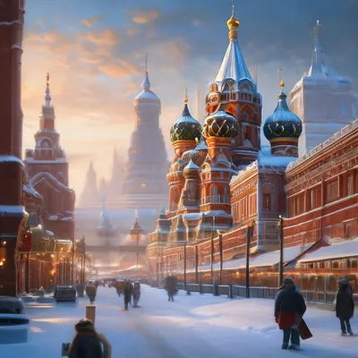 Снегопад в Москве — фото
