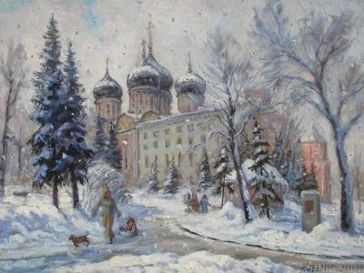 Зима в Москве в 2024 году» — создано в Шедевруме