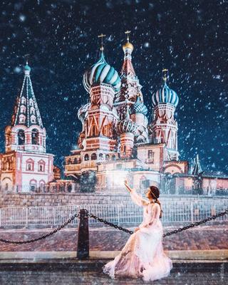 Зимняя Москва в новы год» — создано в Шедевруме